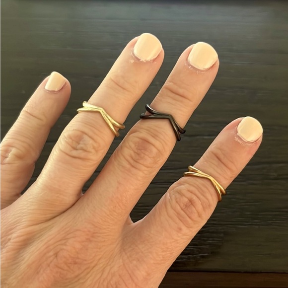 Kendra Scott set of 3 midi rings size 7 - Picture 2 of 7